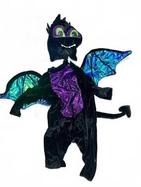 Celebrate Halloween Costume Black &Purple Dragon Costume Infants 6-12 mos NEW